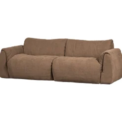 Woood 2-zits Bank Baggy Geweven Chenille Bruin