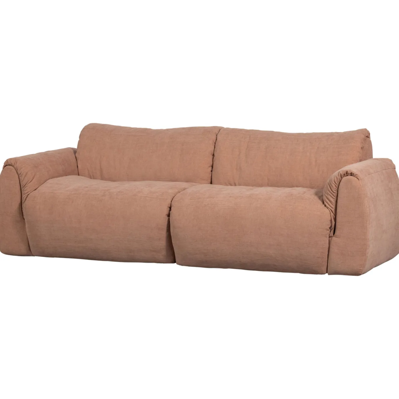Woood 2-zits Bank Baggy Geweven Chenille Oud Roze