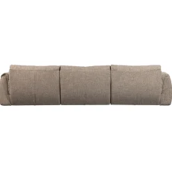 Woood 3-zits Bank Baggy Geweven Stof Bruin Melange