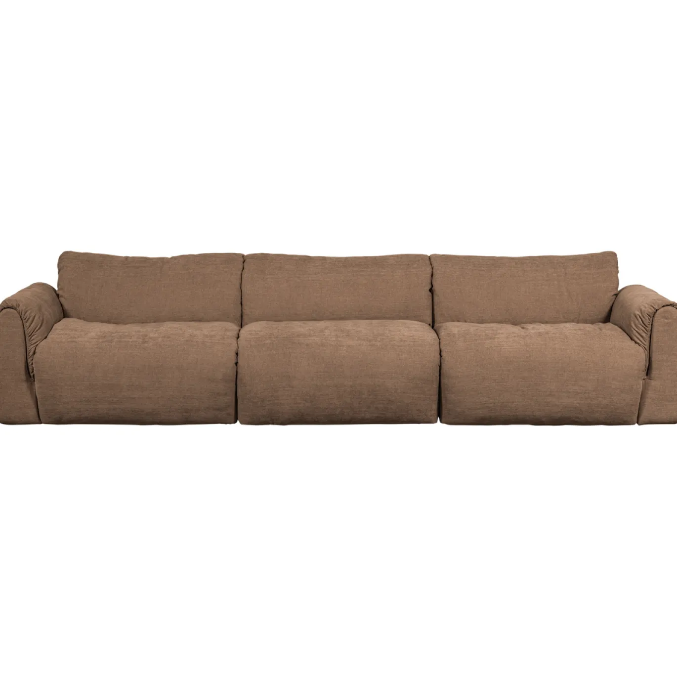 Woood 3-zits Bank Baggy Geweven Chenille Bruin