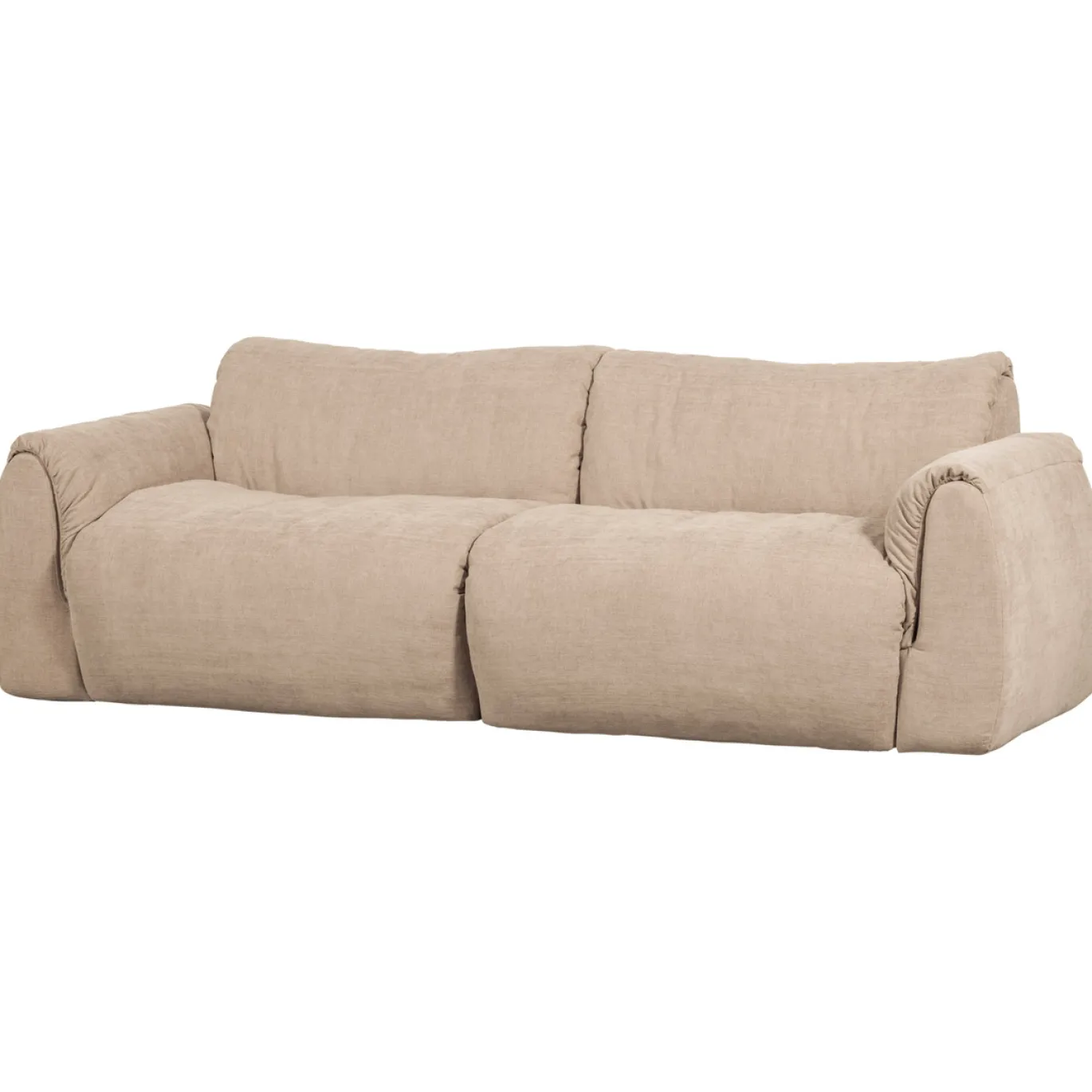 Woood 2-zits Bank Baggy Geweven Chenille Zand