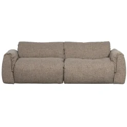 Woood 2-zits Bank Baggy Geweven Stof Bruin Melange