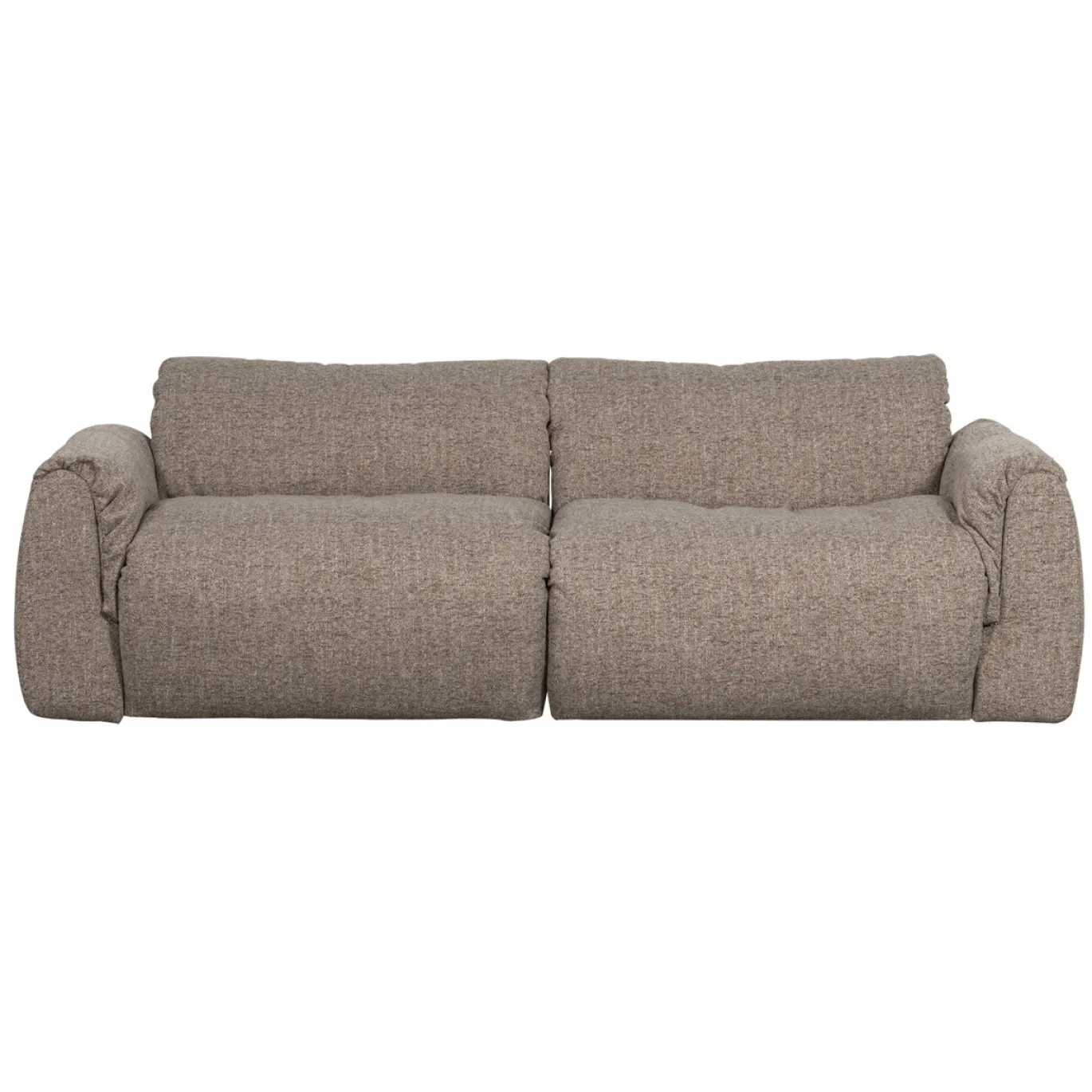 Woood 2-zits Bank Baggy Geweven Stof Bruin Melange