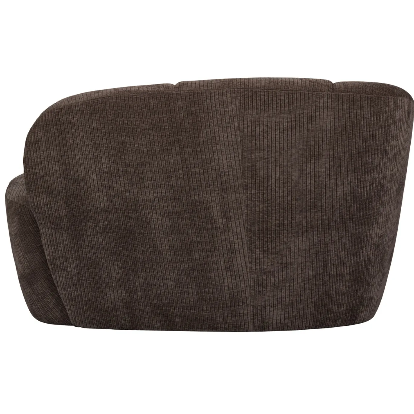 Woood 2-zits Bankje Mojo Links Geweven Ribstof Bruin