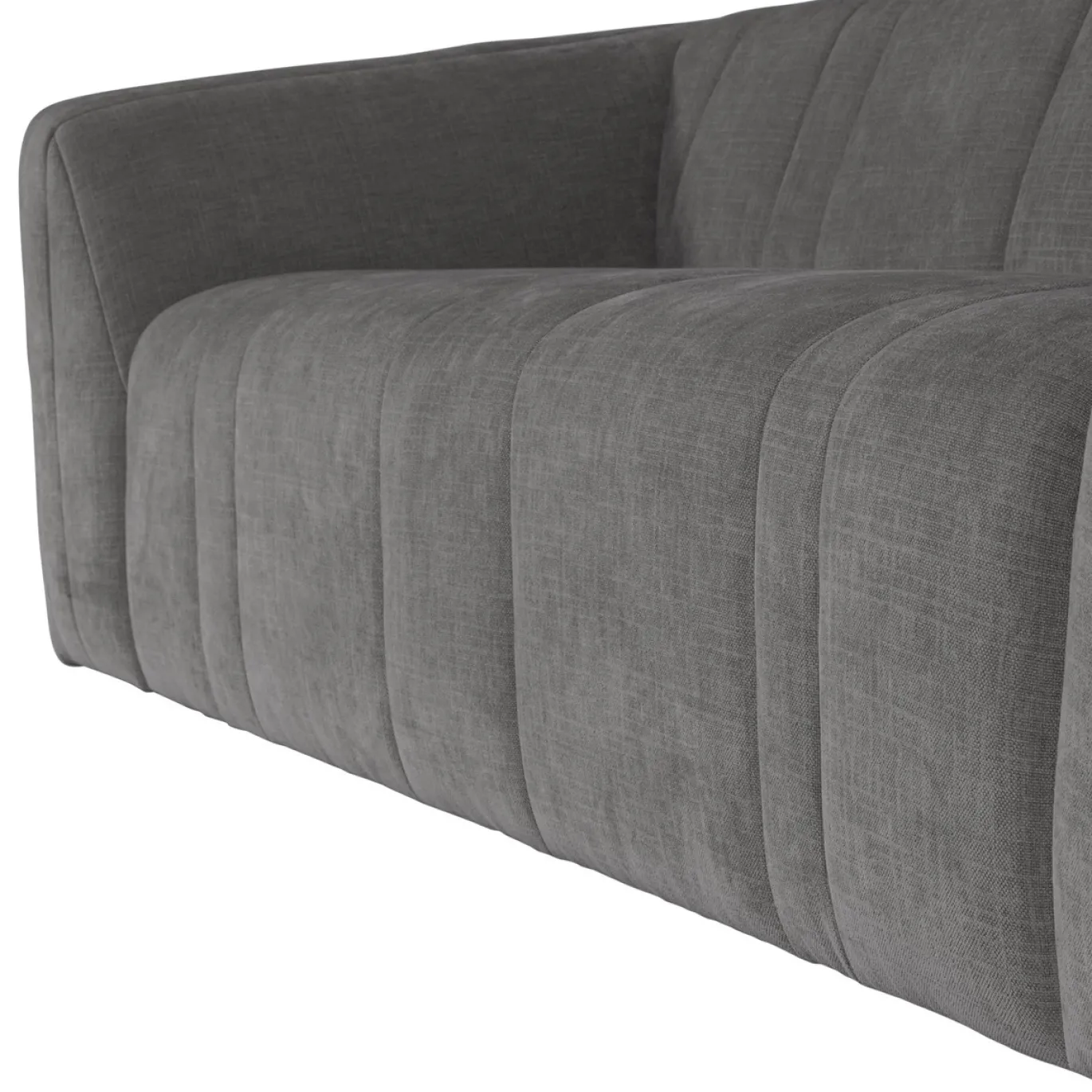 Woood 2-Zits Bank Omaire Chenille Grijs