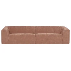 Woood 4-Zits Bank Omaire Chenille Lichtroze