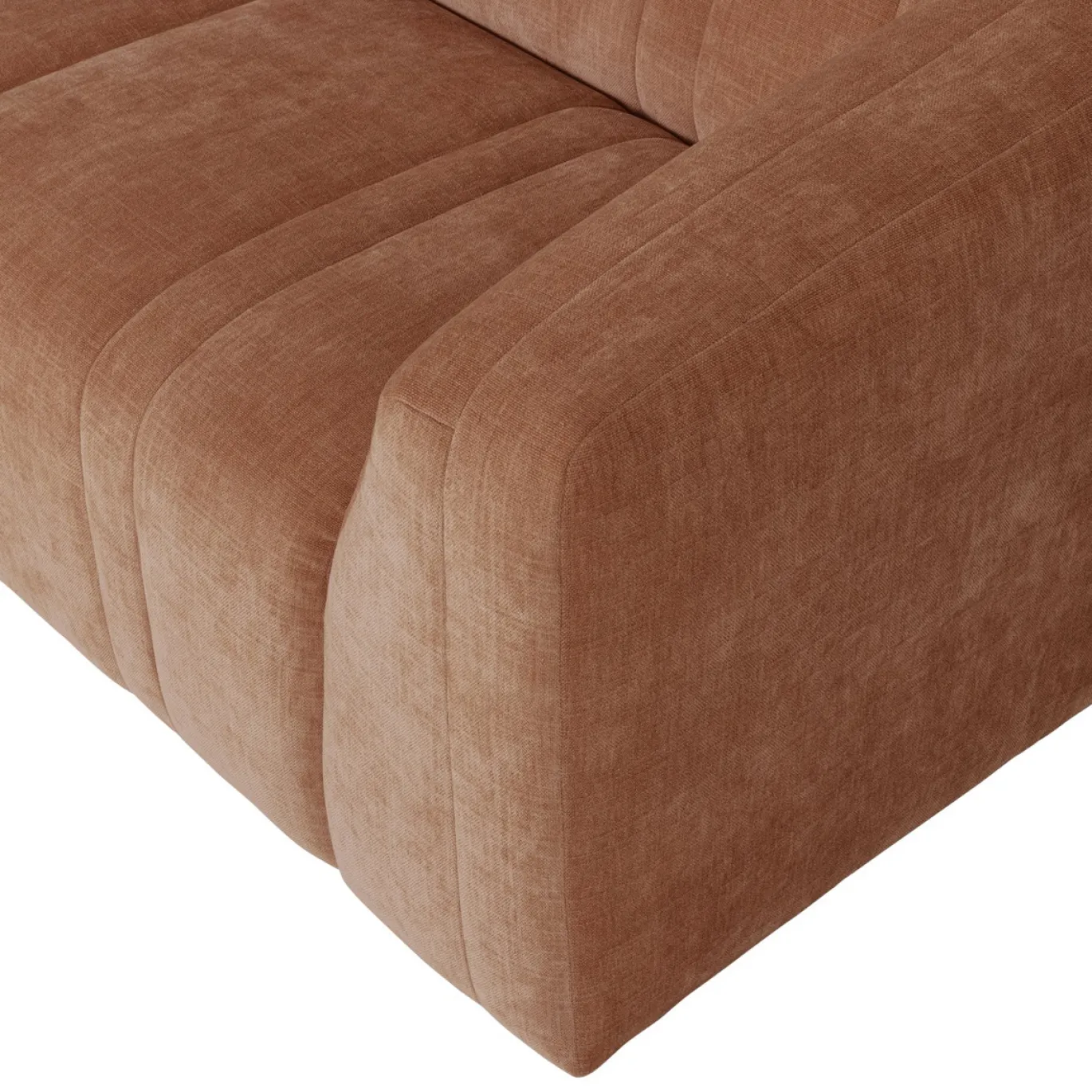 Woood 2-Zits Bank Omaire Chenille Roestbruin