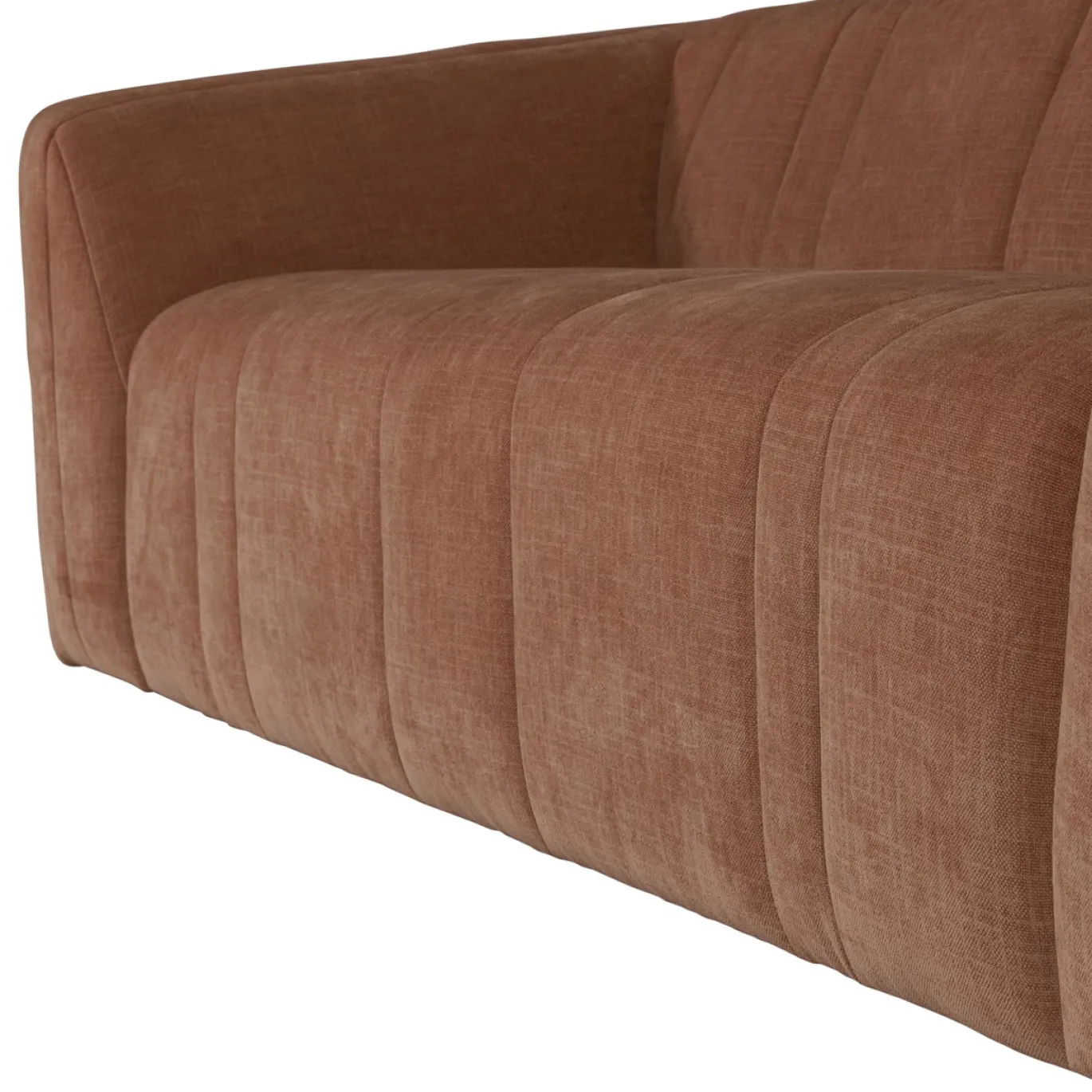 Woood 2-Zits Bank Omaire Chenille Roestbruin