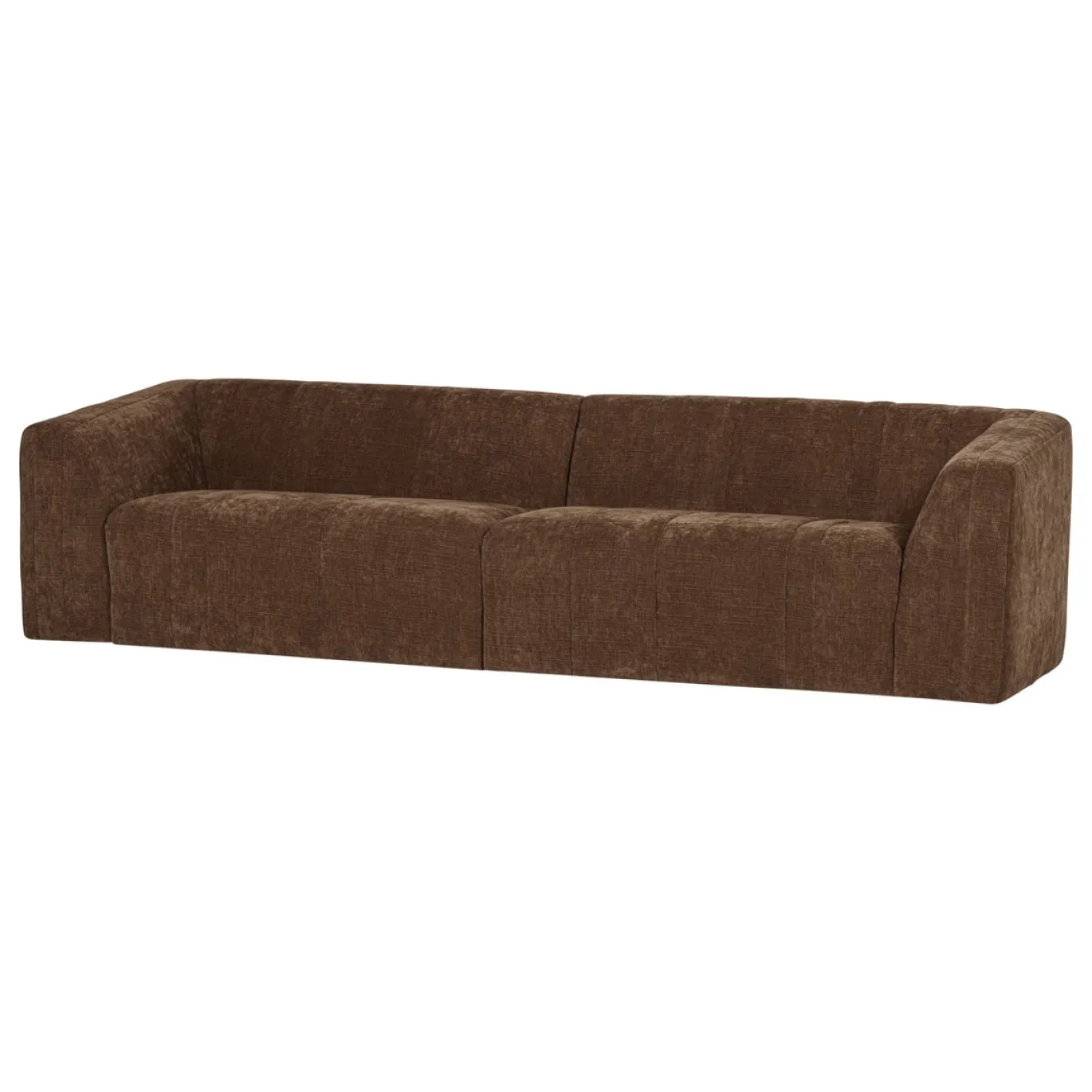 Woood 4-Zits Bank Omaire Chenille Lichtbruin
