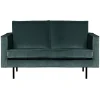 Woood 2-Zitsbank Rodeo Velvet Groenblauw