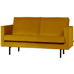 Woood 2-Zitsbank Rodeo Velvet Okergeel
