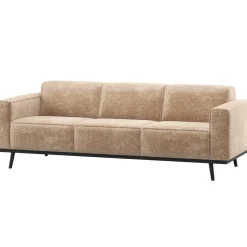 Woood 3-zits Bank Statement 230cm Chenille Velvet Perzikroze
