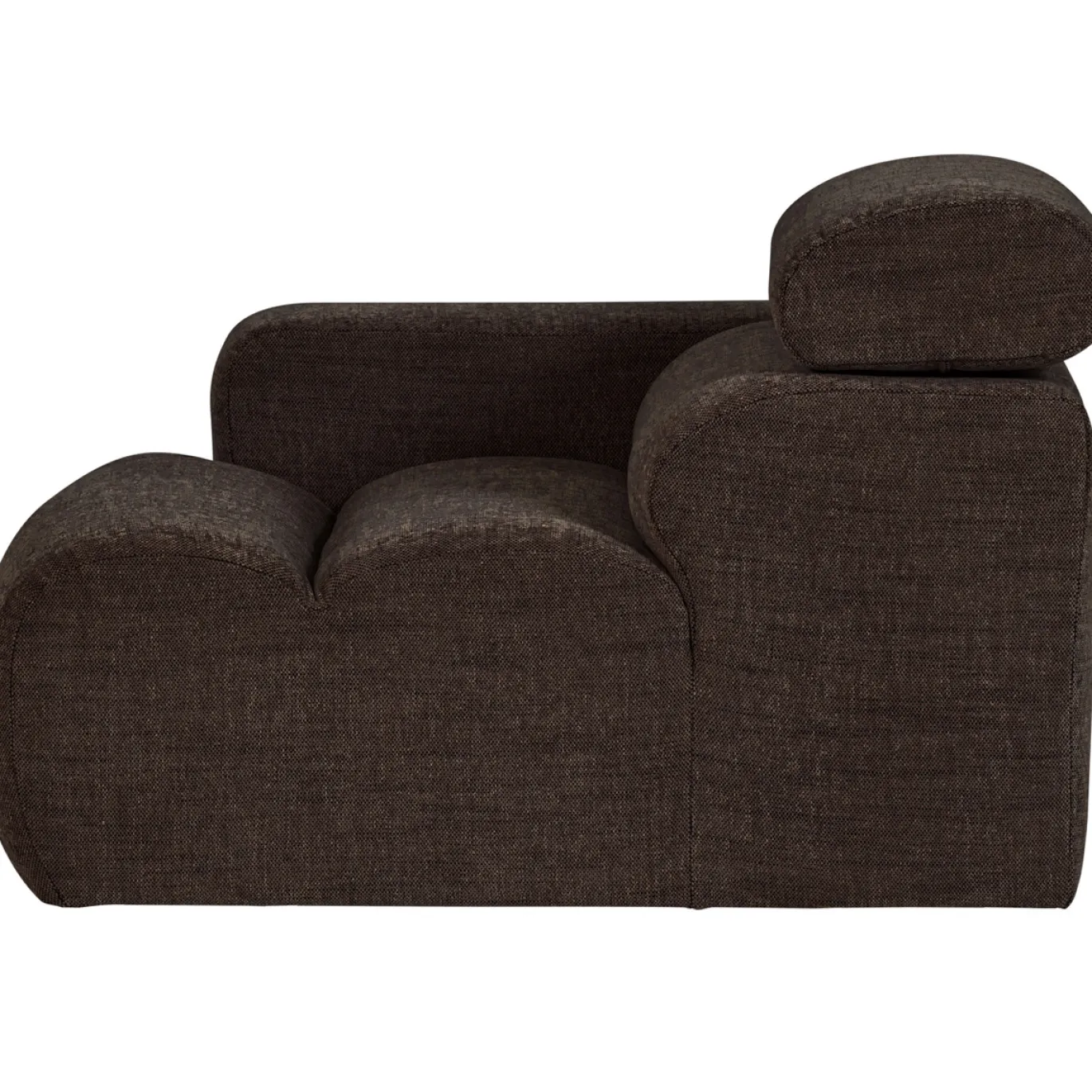 Woood 1-zits Element Arm Novi Links Donkerbruin Melange