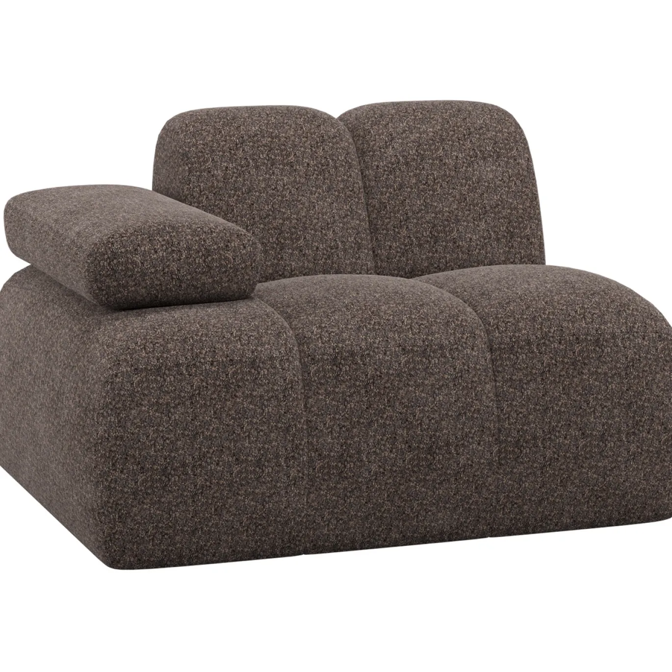 Woood 1-zits Element Mojo Arm Links Wollig Bruin