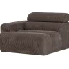 Woood 1-zits Element Novi Arm Links Ribstof Grijsbruin