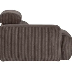 Woood 1-zits Element Novi Arm Links Ribstof Grijsbruin
