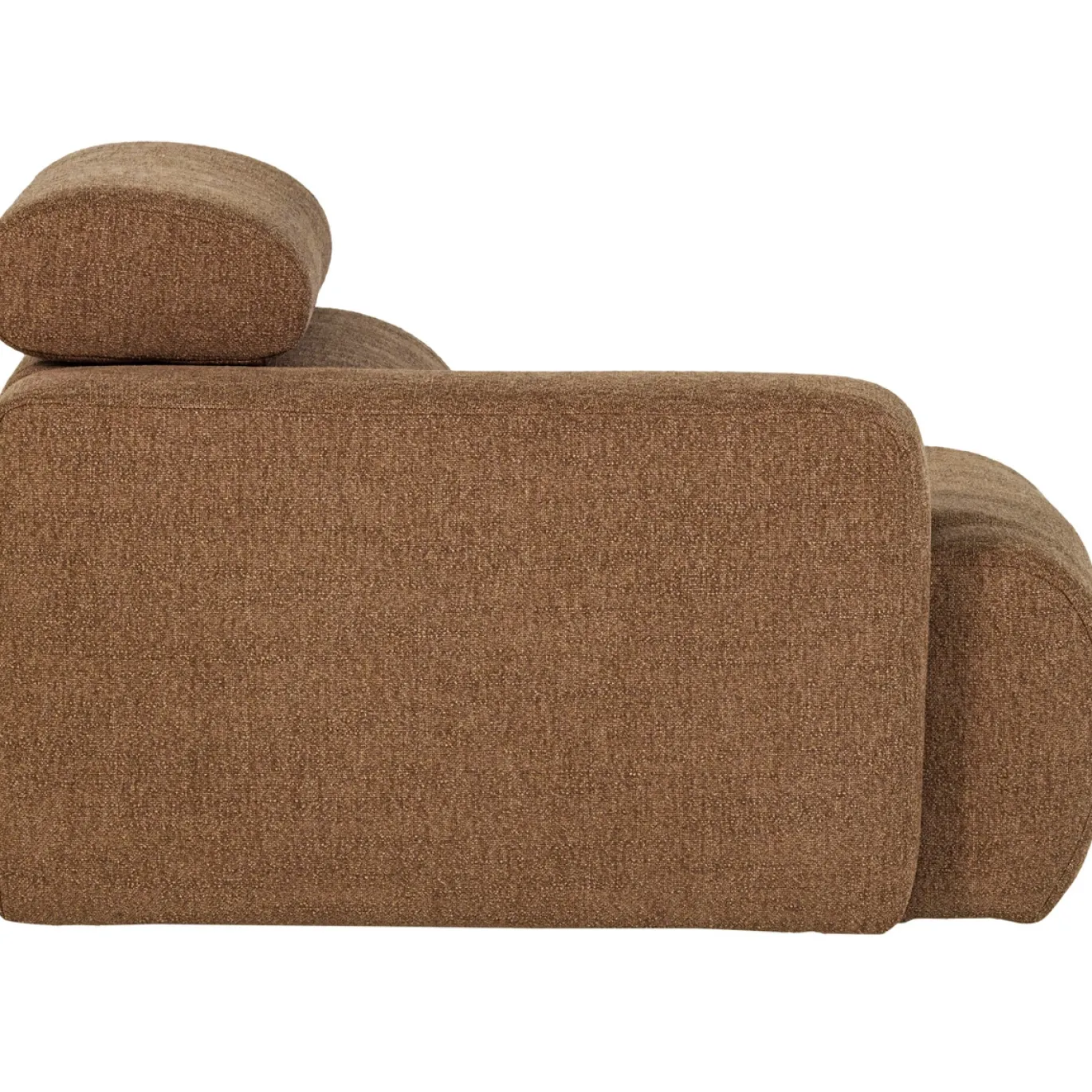 Woood 1-zits Element Novi Arm Links Bouclé Karamelbruin