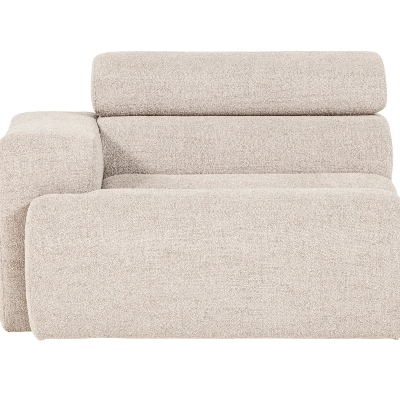 Woood 1-zits Element Novi Arm Links Bouclé Naturel