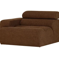 Woood 1-zits Element Novi Arm Links Bouclé Mokkabruin