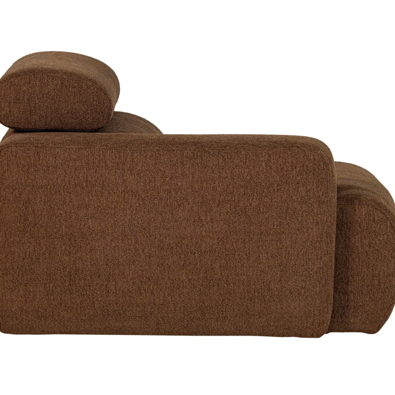 Woood 1-zits Element Novi Arm Links Bouclé Mokkabruin