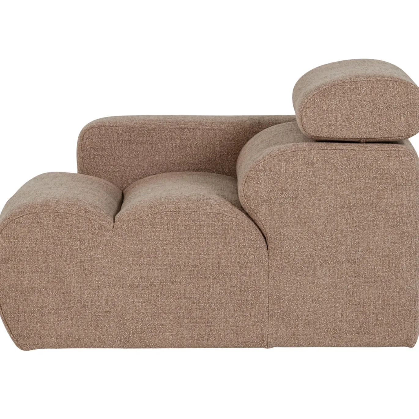 Woood 1-zits Element Novi Arm Links Bouclé Taupe