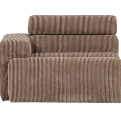 Woood 1-zits Element Novi Arm Links Ribstof Taupe