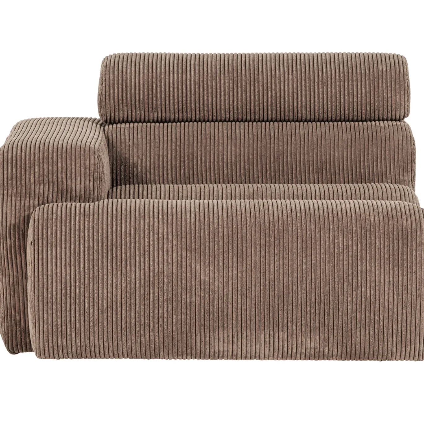 Woood 1-zits Element Novi Arm Links Ribstof Taupe
