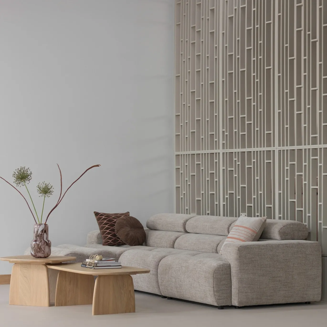 Woood 1-zits Element Novi Bouclé Naturel