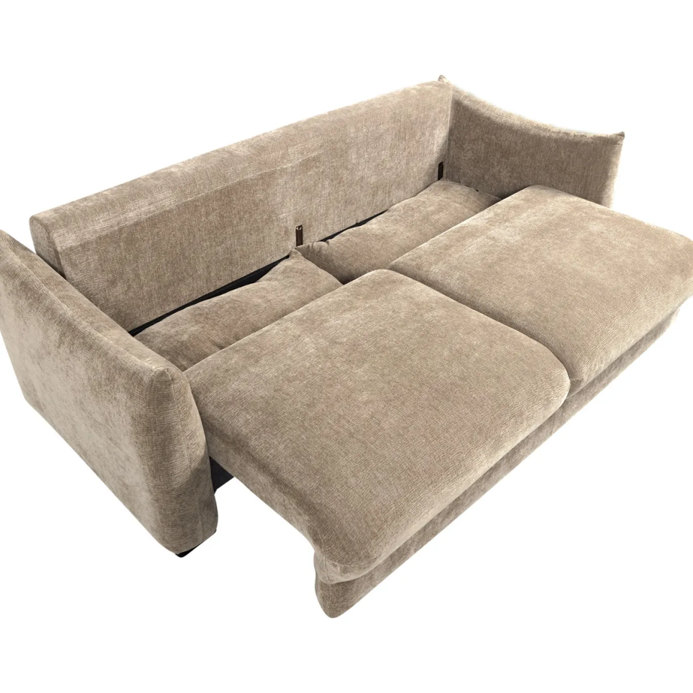 Woood 3-zits Slaapbank Jonne Chenille Naturel