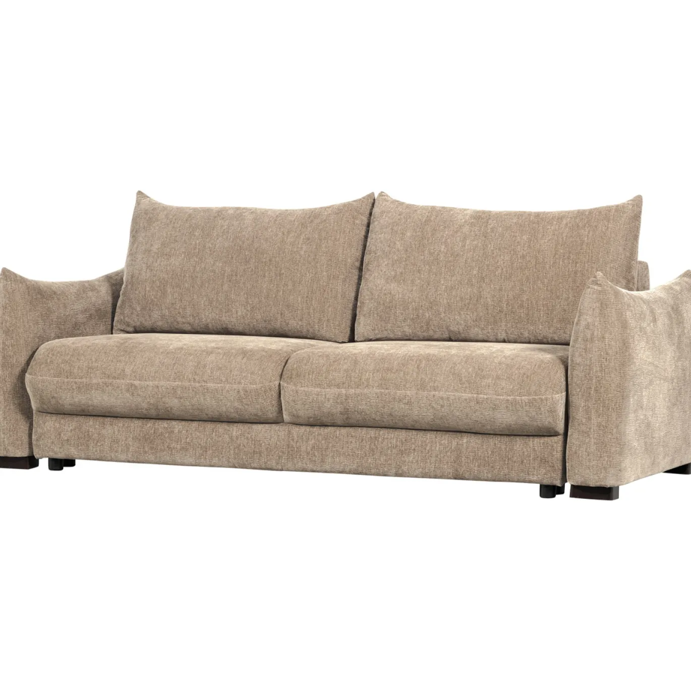 Woood 3-zits Slaapbank Jonne Chenille Naturel