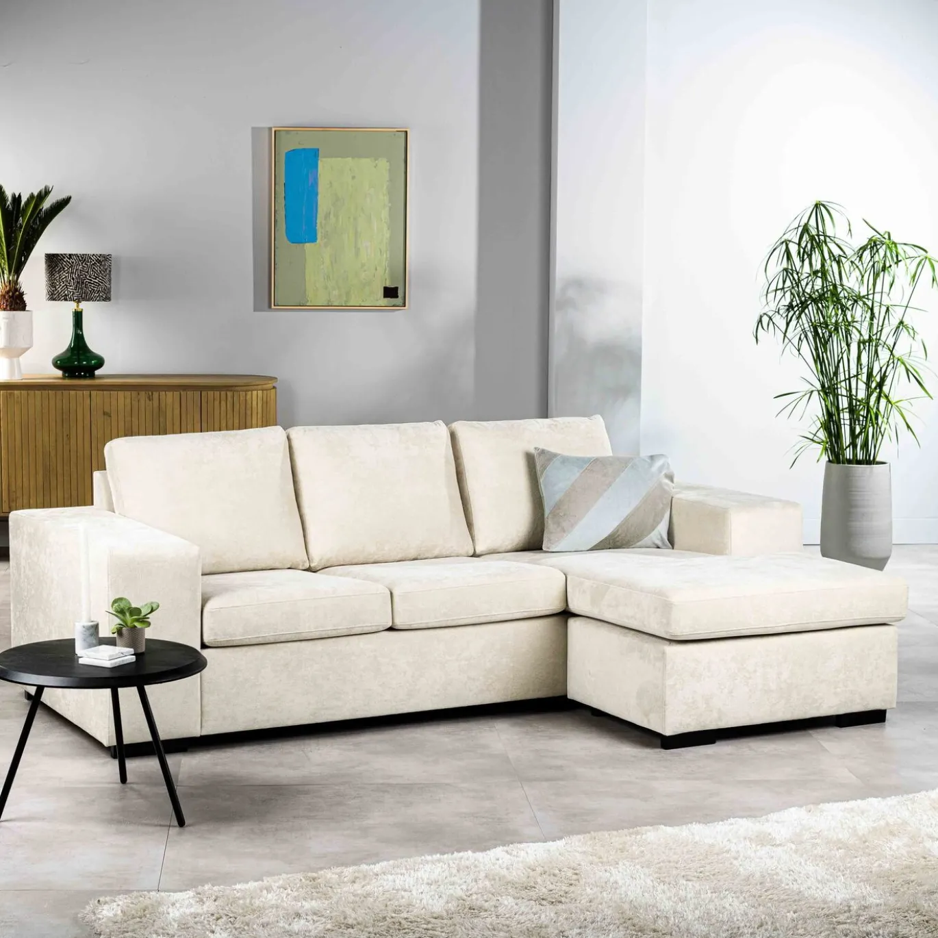 3-Zits Bank Bradfield Hotel Chique Beige - Giga Meubel