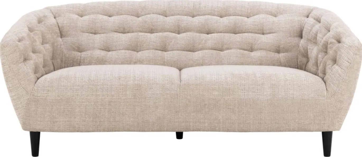 3-zits Bank Flora Beige Juto 191cm - Giga Living