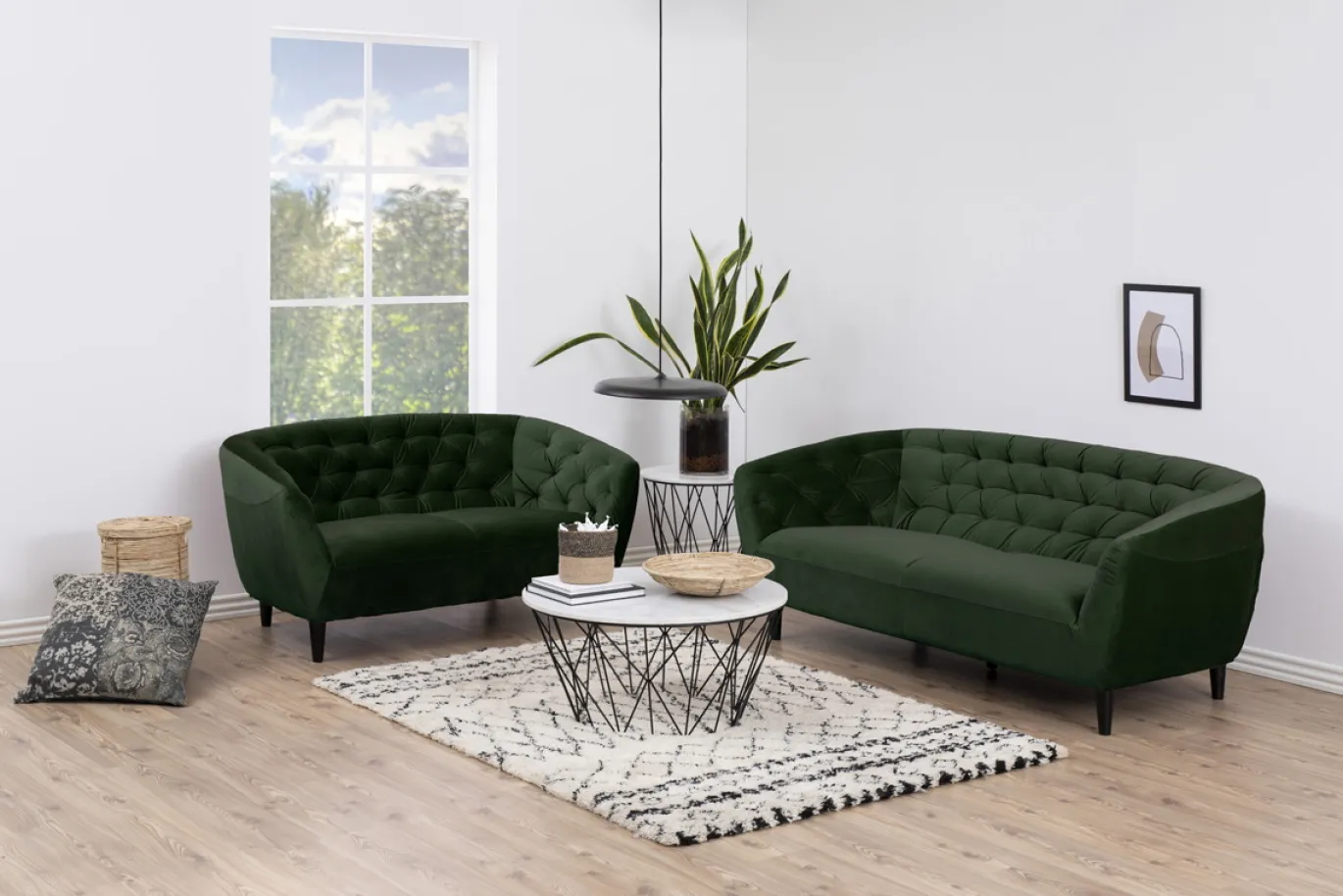 3-Zits Bank Flora Groen - Giga Living