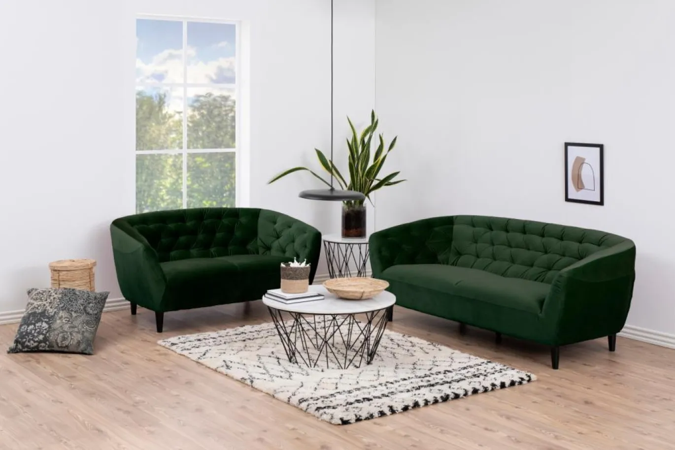 3-Zitsbank Nerio Vic Groen - Giga Living