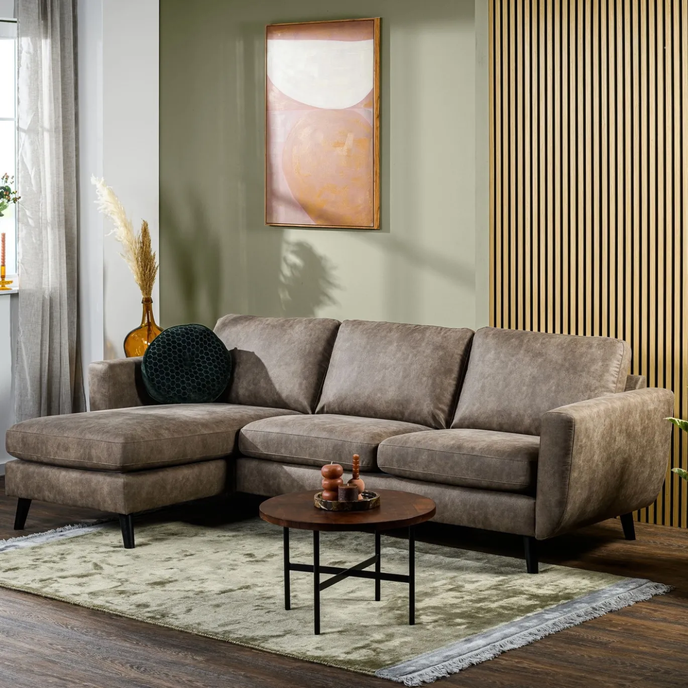 3-Zits Bank Savannah Taupe - Giga Meubel
