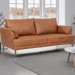 3-Zits Bank Soul Tan Leer - Giga Meubel