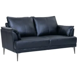 2-Zits Bank Soul Zwart Leer - Giga Meubel