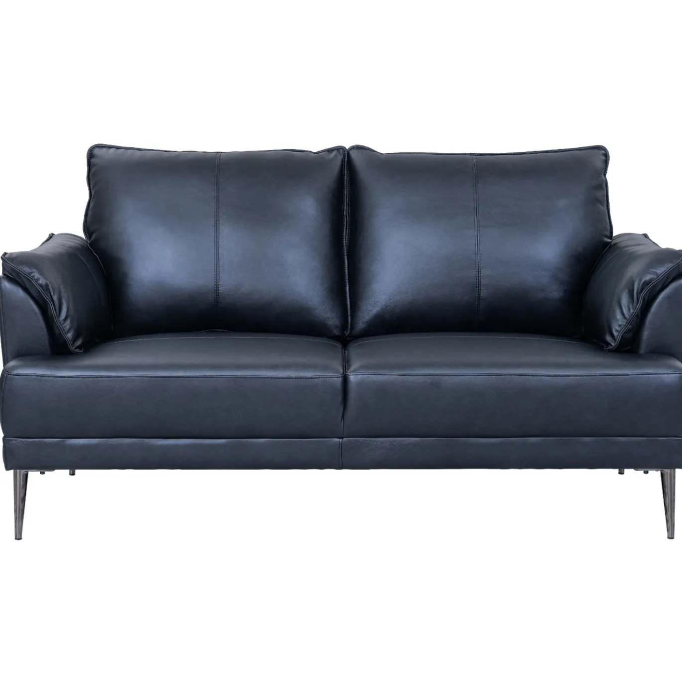 2-Zits Bank Soul Zwart Leer - Giga Meubel