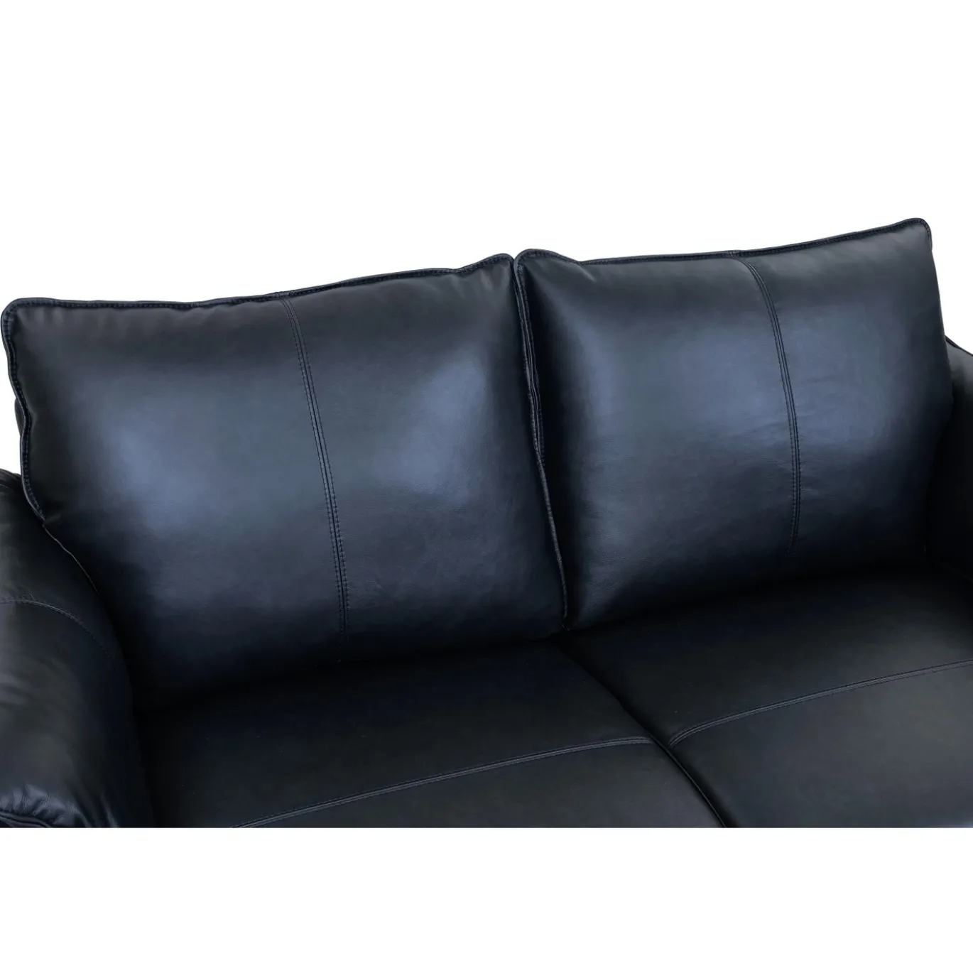 2-Zits Bank Soul Zwart Leer - Giga Meubel