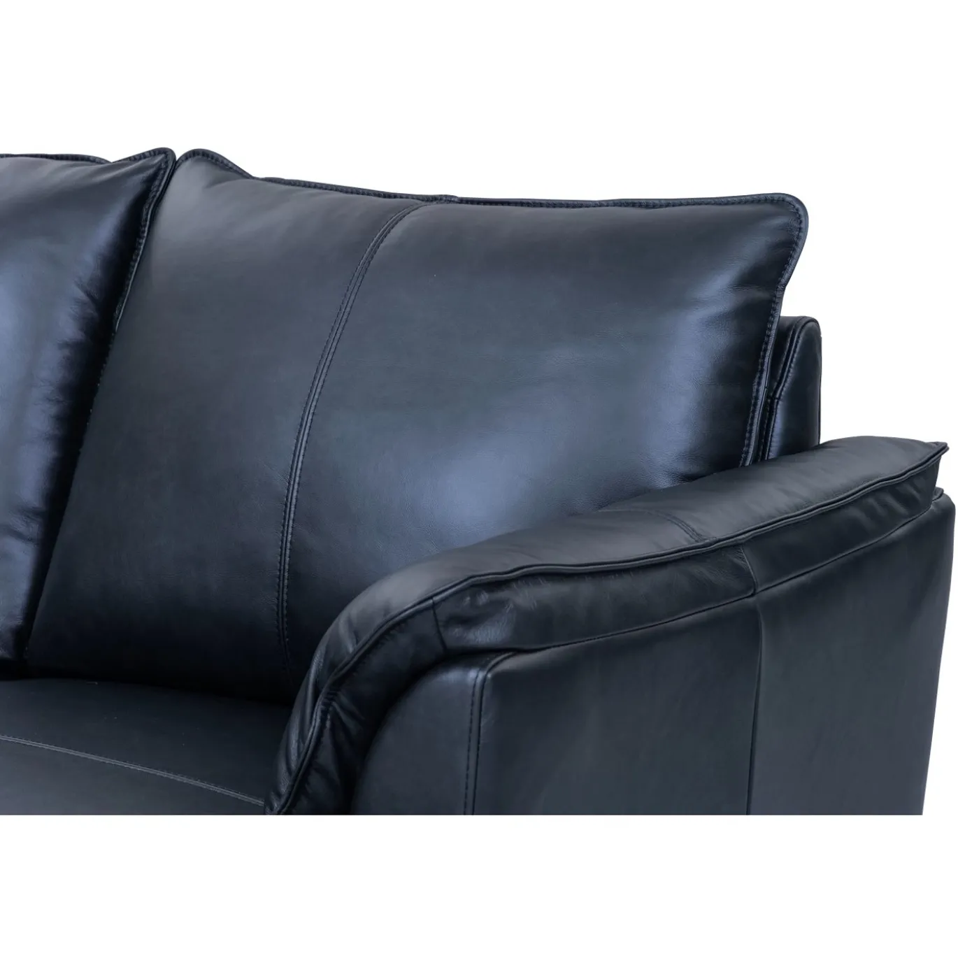 2-Zits Bank Soul Zwart Leer - Giga Meubel