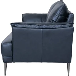 3-Zits Bank Soul Zwart Leer - Giga Meubel