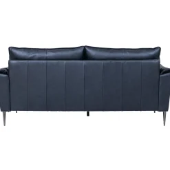 3-Zits Bank Soul Zwart Leer - Giga Meubel