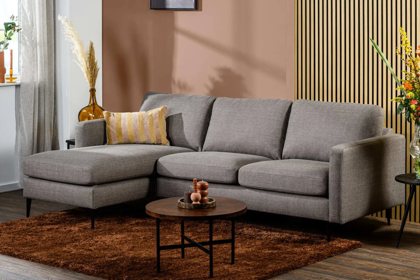 3-Zits Bank Woven Taupe - Giga Meubel