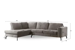3-Zits Hoekbank Perfect Harmony Champagne Links - Giga Meubel