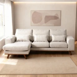 3-Zits Loungebank Grande Japandi Beige - Giga Meubel