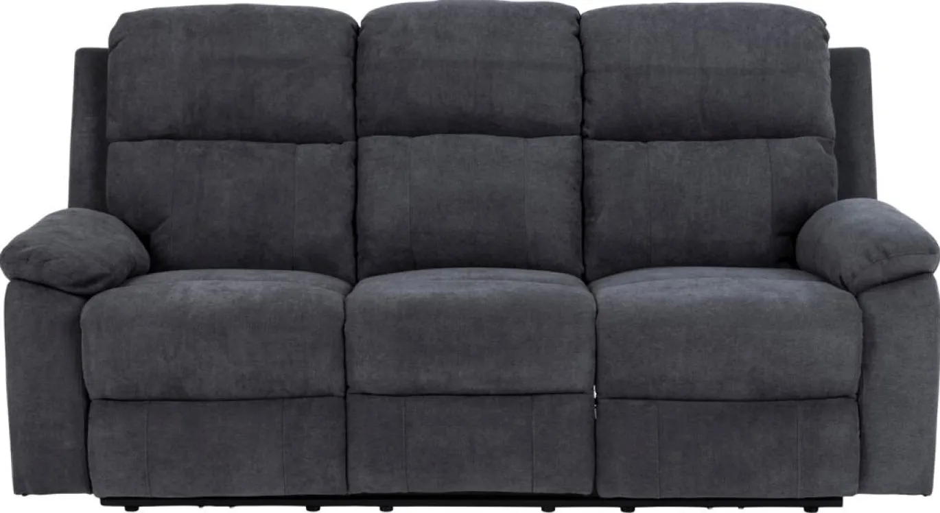 3-zits Relax Bank Rinda Donkergrijs 196,5cm - Giga Living