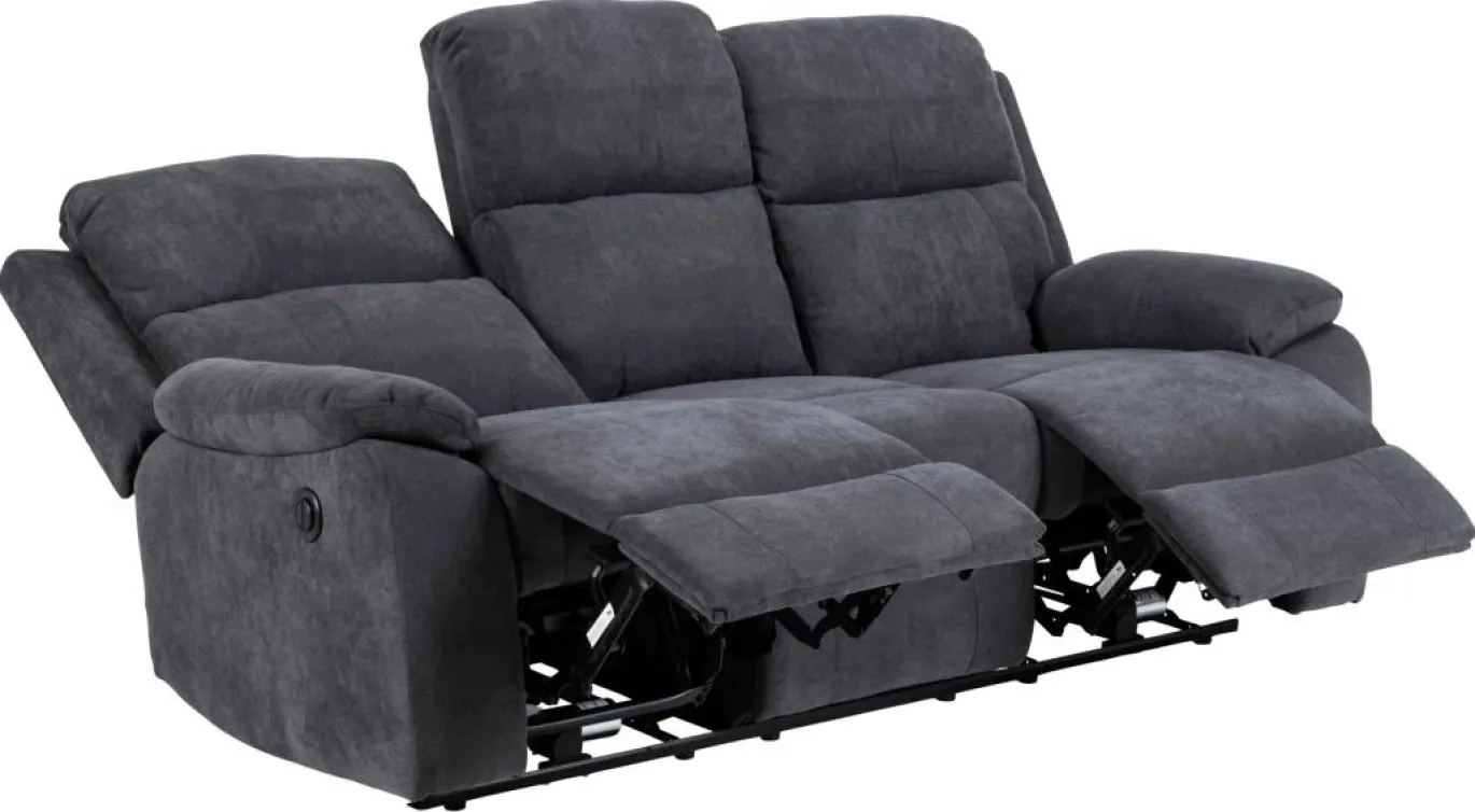 3-zits Relax Bank Rinda Donkergrijs 196,5cm - Giga Living