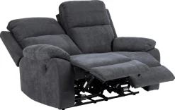 2-zits Relax Bank Rinda Donkergrijs 143,5cm - Giga Living