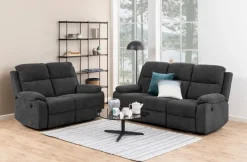 2-zits Relax Bank Rinda Donkergrijs 143,5cm - Giga Living