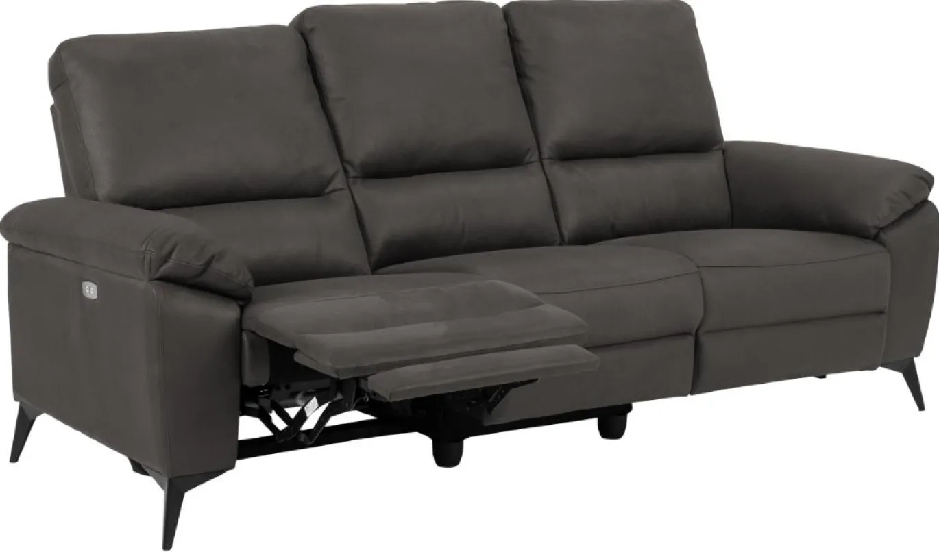 3-zits Relax Bank Ulven Grijs Barry 215cm - Giga Living